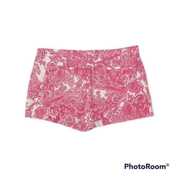 Joe Fresh Pink and White Mid Rise Paisley Shorts Size 16 NEW - Picture 2 of 2